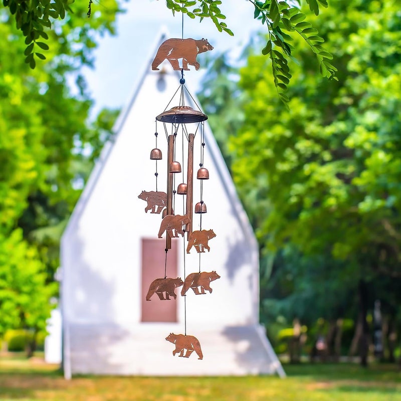 EZTZEN Bear Wind Chimes for Outside,Bear Gifts for Women/Men/Sympathy Gift/Memorial/Festival Birthday Metal windchimes Outdoors/Indoors,Patio,Garden Decor,Yard,Home Decor,Porch - Image 2